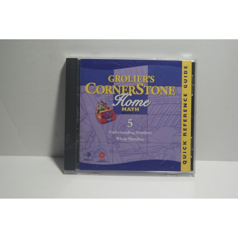 Grolier's Cornerstone Home Math Grades 5-6 CD CIB 1998 Educational PC